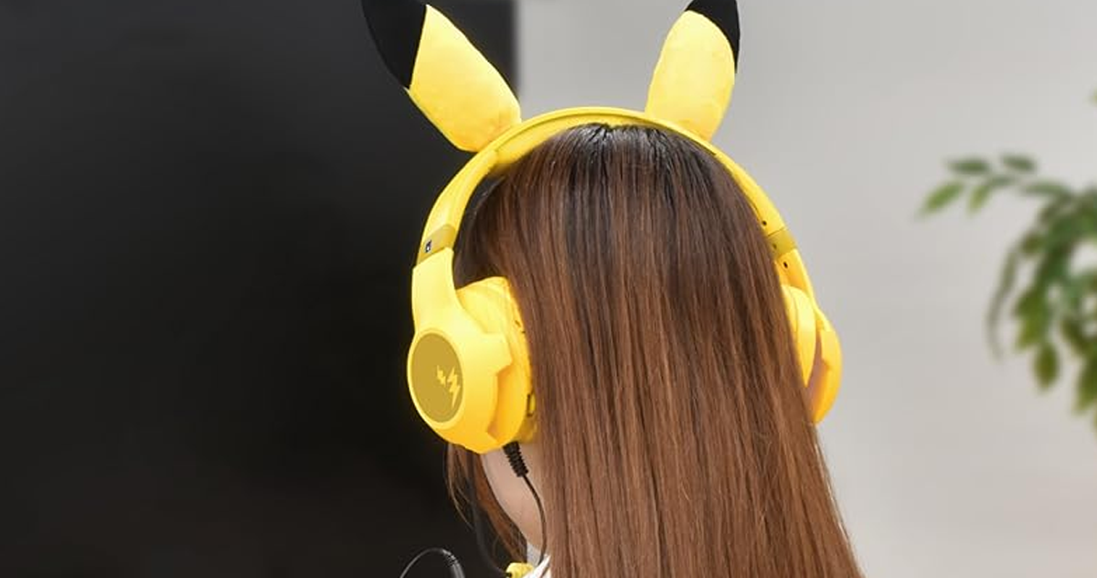 Auriculares con orejas Pokémon Pikachu diseñados para Switch