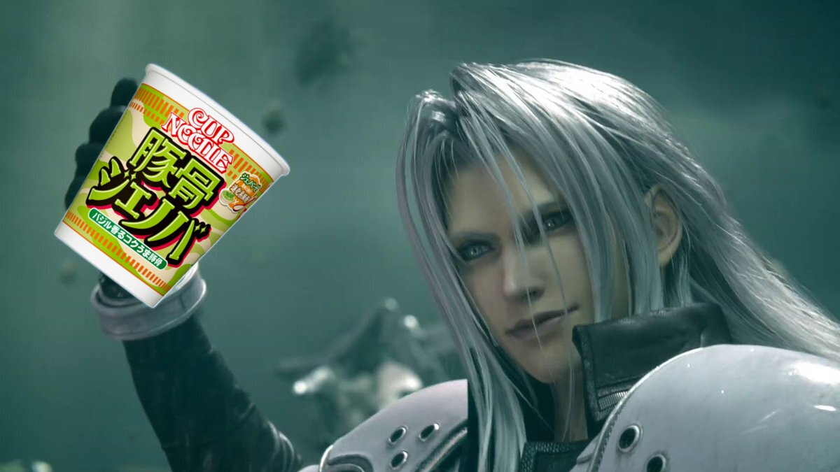 Cup Noodles Новые вкусы FFVII Advent Children Sephiroth