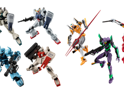 Gundam 08th MS Team and Evangelion Shokugan toys