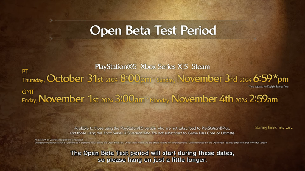 Monster Hunter Wilds Open Beta Test Starts Next Week