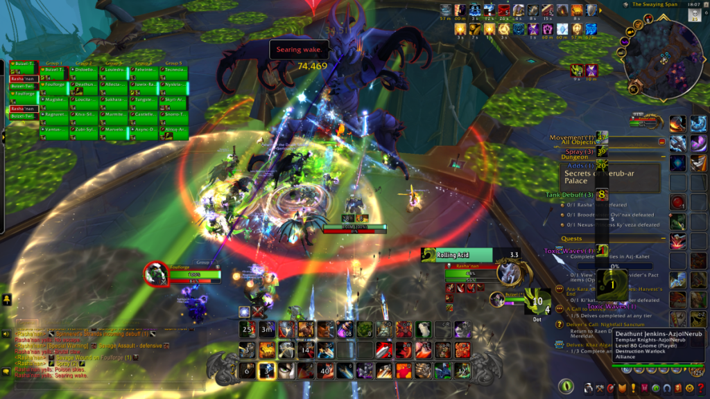 WoW Warcraft War Within Rasha'nan raid poison