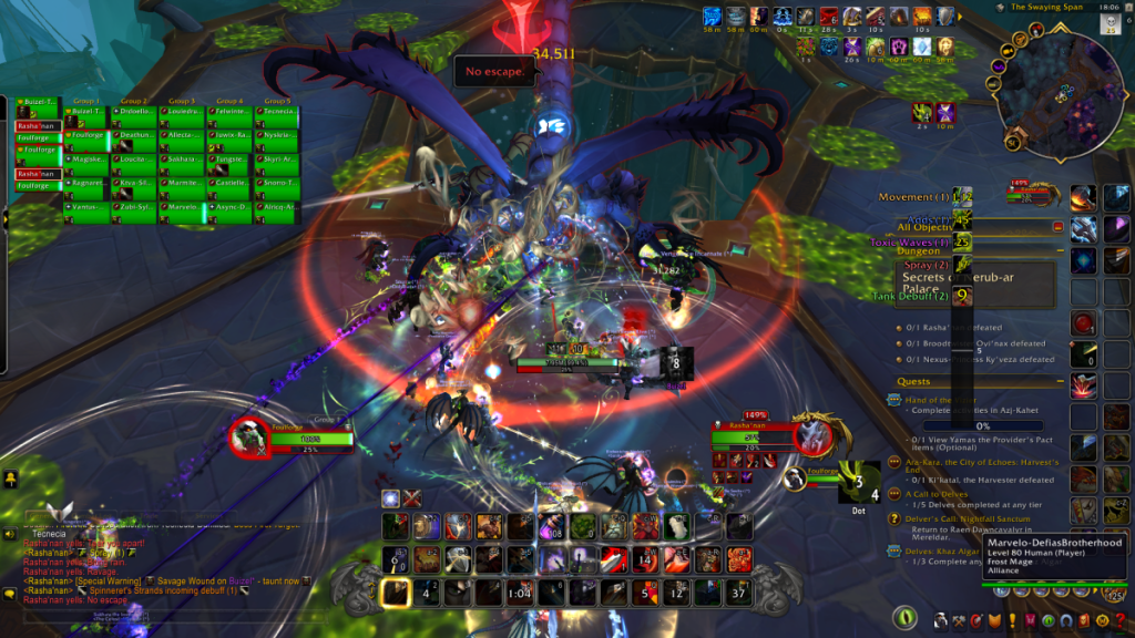 WoW Warcraft War Within Rasha'nan raid webs