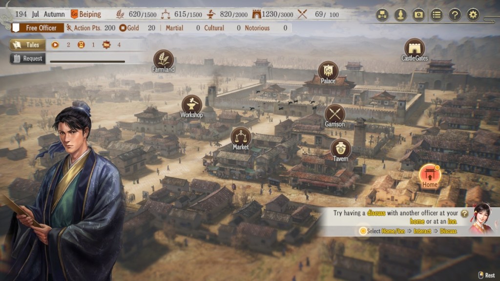 Romance of the Three Kingdoms ROTK 8 Remake review - City map