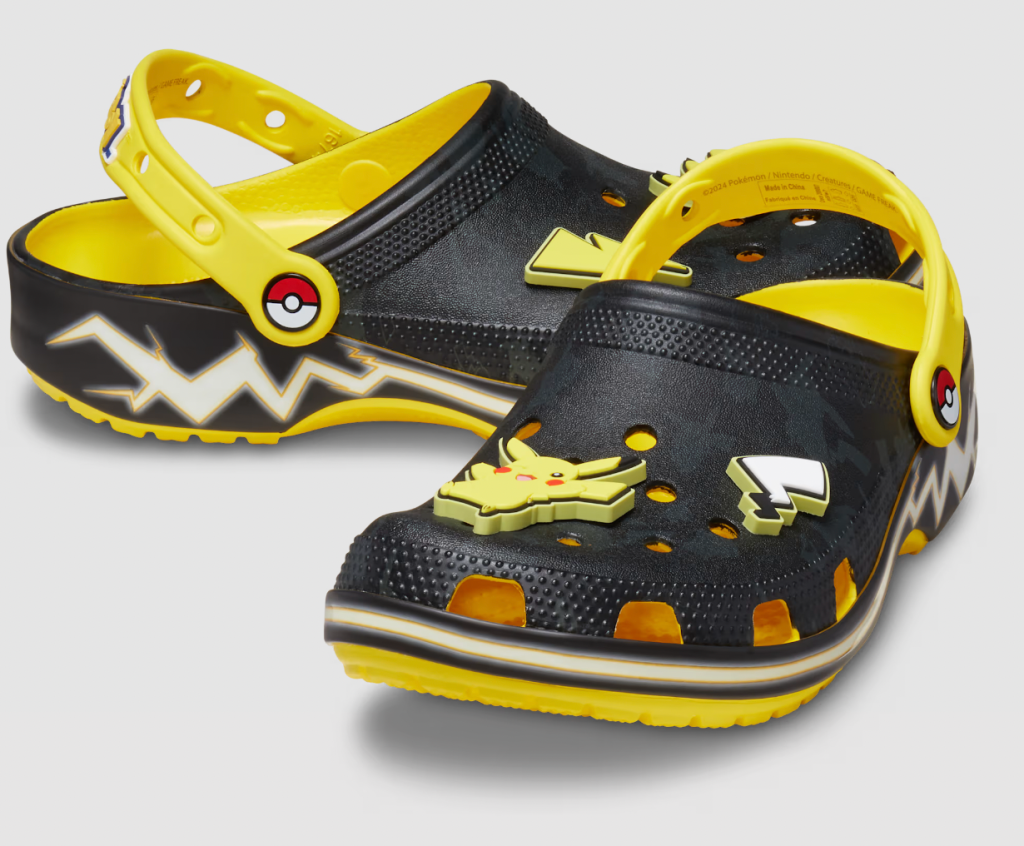 Pokémon Crocs disponibles en tallas para adultos y niños