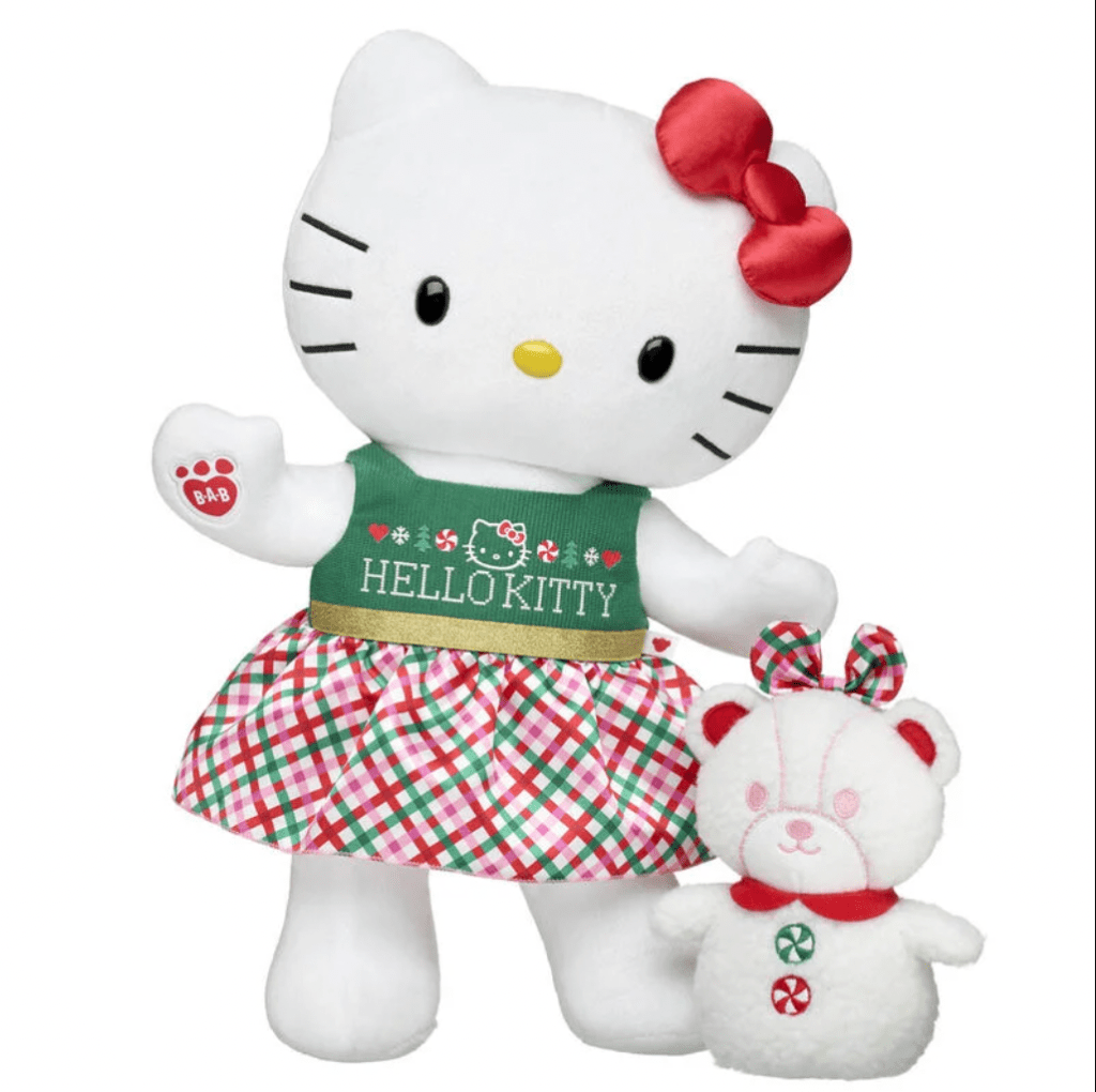 Продам плюшевую праздничную «Hello Kitty», «Cinnamoroll», «Kuromi» и «My Melody» из серии «Build-a-Bear»