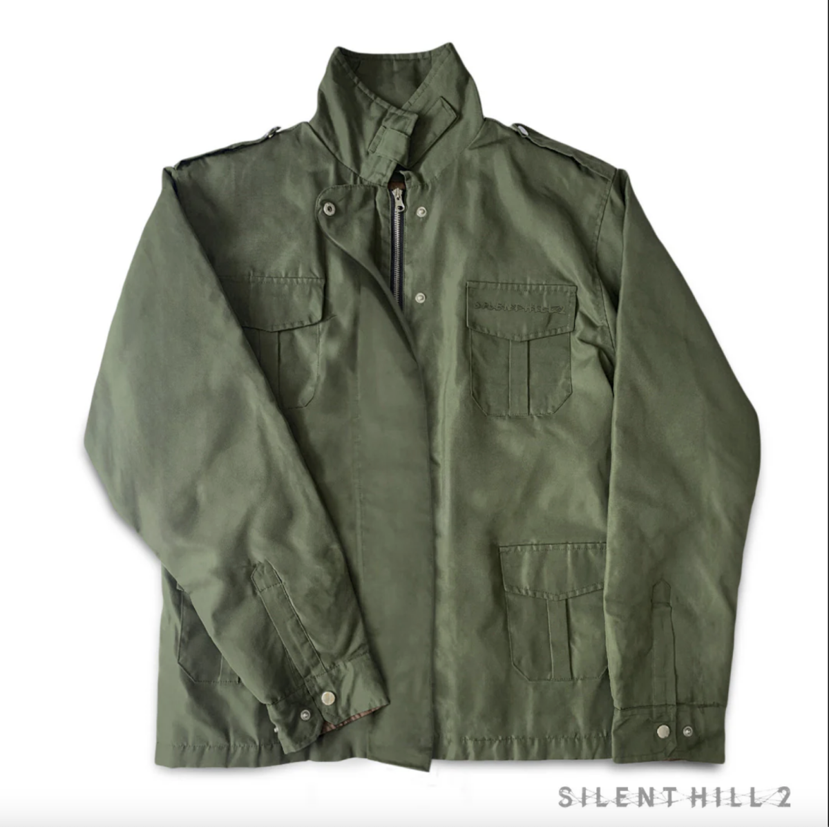 Image of James' Jacket from Silent Hill 2, olive green.