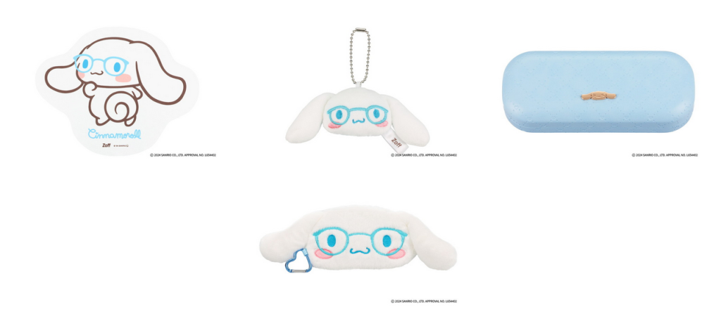 Представлены все очки Sanrio Zoff Cinnamoroll, Kuromi и My Melody Glasses