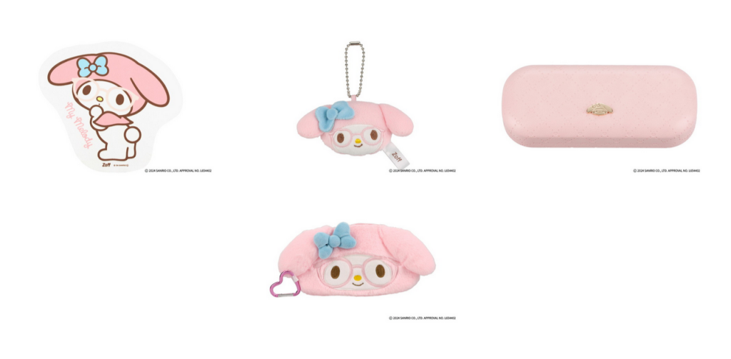 Представлены все очки Sanrio Zoff Cinnamoroll, Kuromi и My Melody Glasses