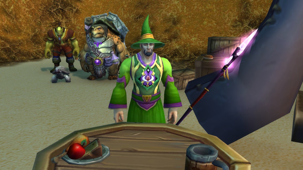 A closeup of Alphonse Constant, the quest giver for "Deck Dismay" in World of Warcraft