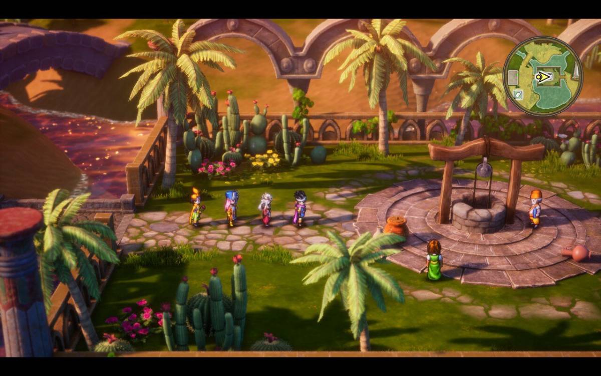 Dragon Quest III HD-2D Town at Dusk