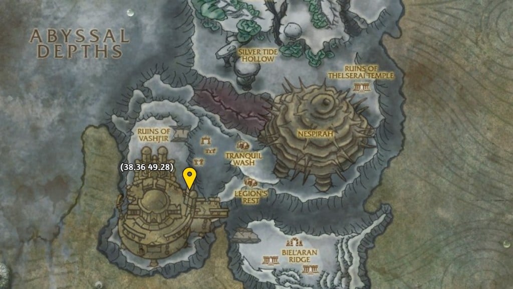 A map showing the location of the fourth and final lesson in From Ashes to Wisdom in WoW