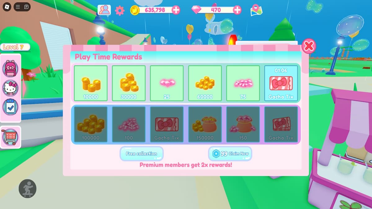 My Hello Kitty Cafe Play Time rewards