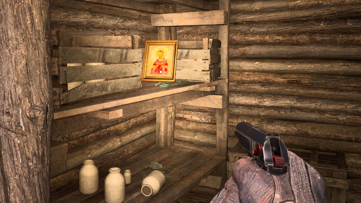 The Religious Icon in the Poppy Field's root cellar in Stalker 2