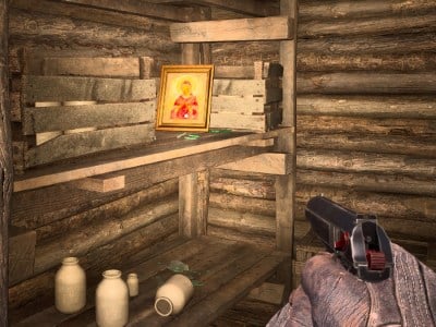 The Religious Icon in the Poppy Field's root cellar in Stalker 2