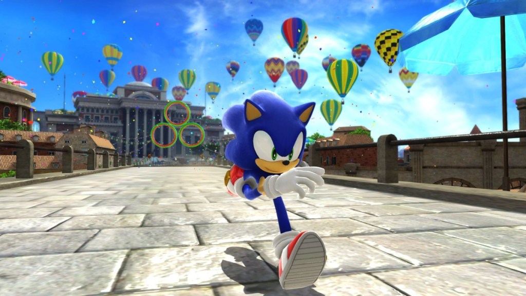 A screenshot of a Sonic stage in Sonic X Shadow Generations