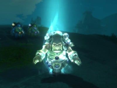 The spirit of Tidesage Nola underwater in World of Warcraft