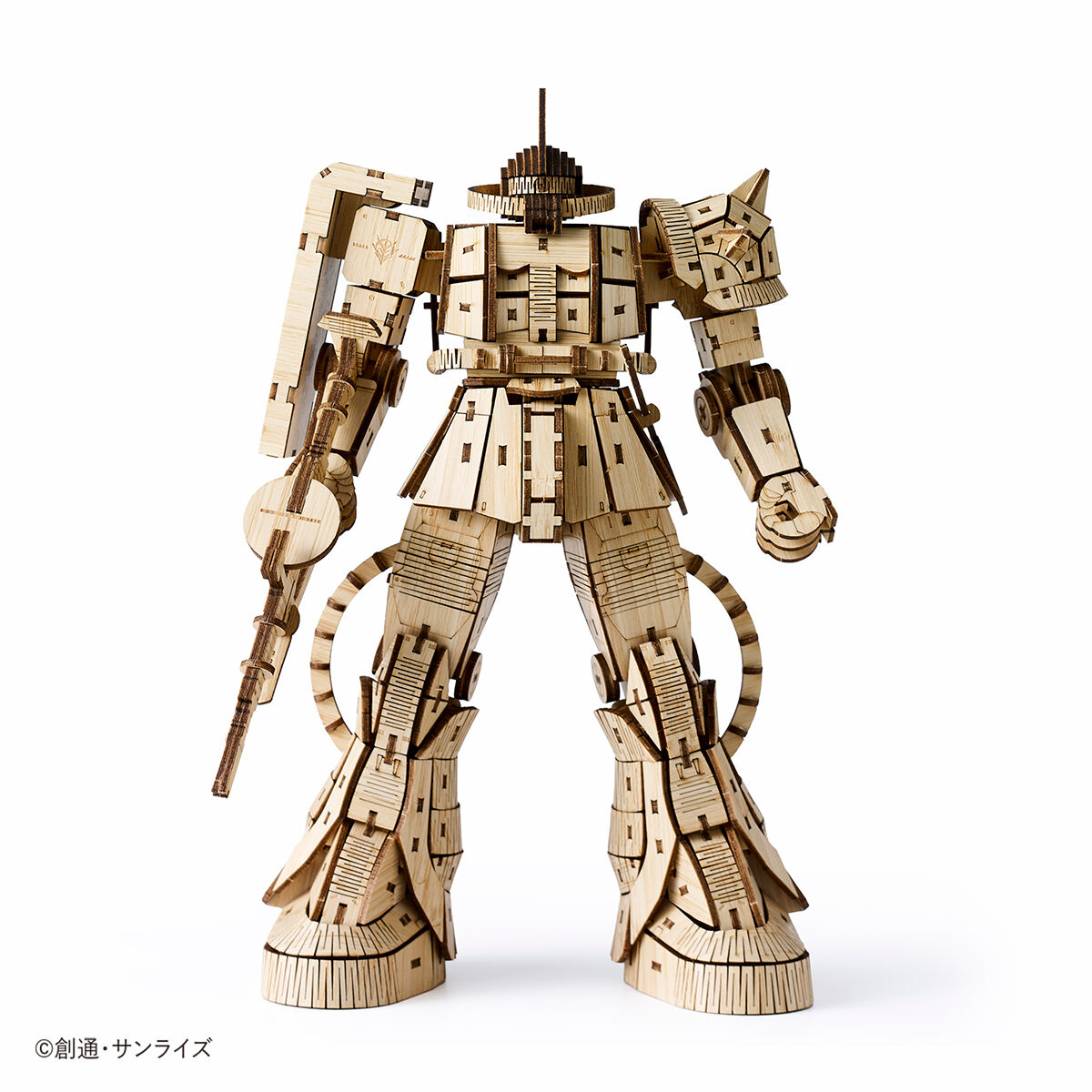 Char Custom Zaku II Bamboo Art wa-gu-mi puzzle - front gundam model