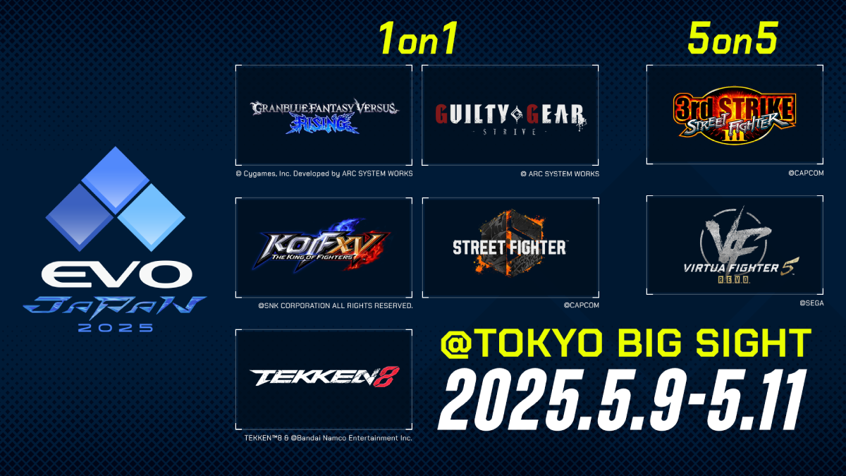 EVO Japan 2025 Lineup Announced, Registration Open Siliconera