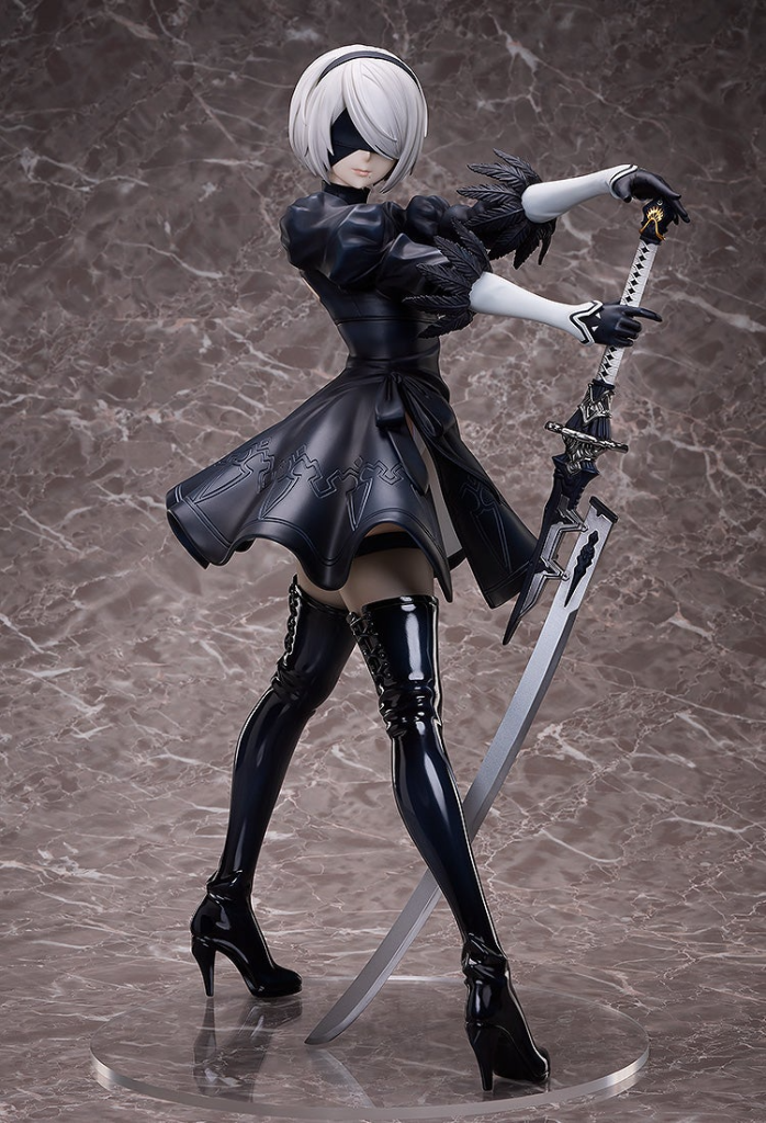 Nier Automata anime 2B figure with 1-4 scale - front