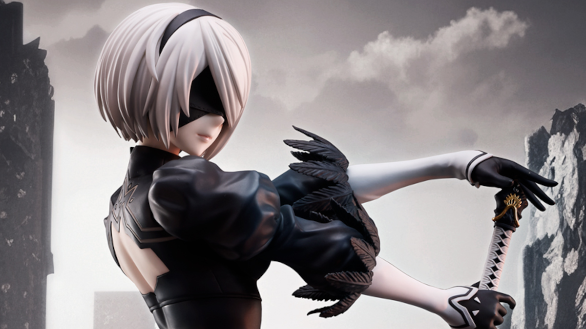 Nier Automata anime 2B figure with 1-4 scale