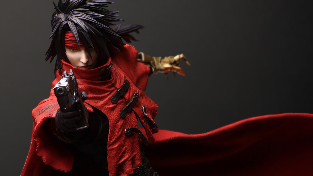 Play Arts Shin FFVII Rebirth Vincent Valentine Figure Appears