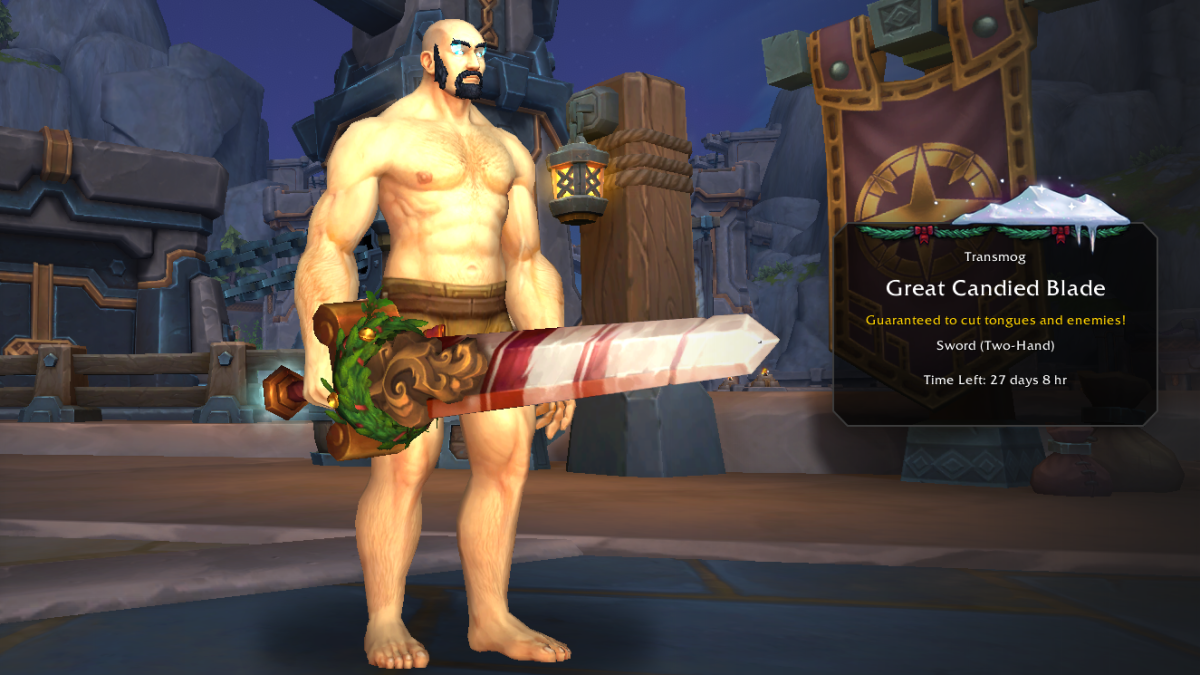 World of Warcraft WoW christmas sword