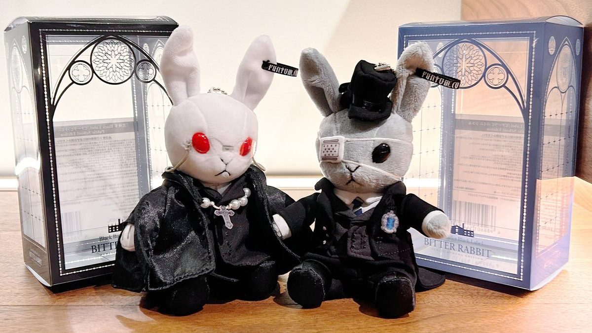 Black Butler Bunny Plushes Based on Ciel and Sebastian