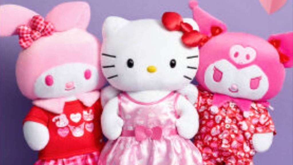 The 2025 Valentine's Day Sanrio collection is at Build-a-Bear, and the plush this time include a pink Kuromi, Hello Kitty, and My Melody.