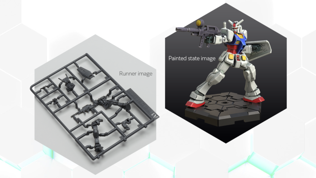 Gunpla sets in Gundam Assemble miniatures