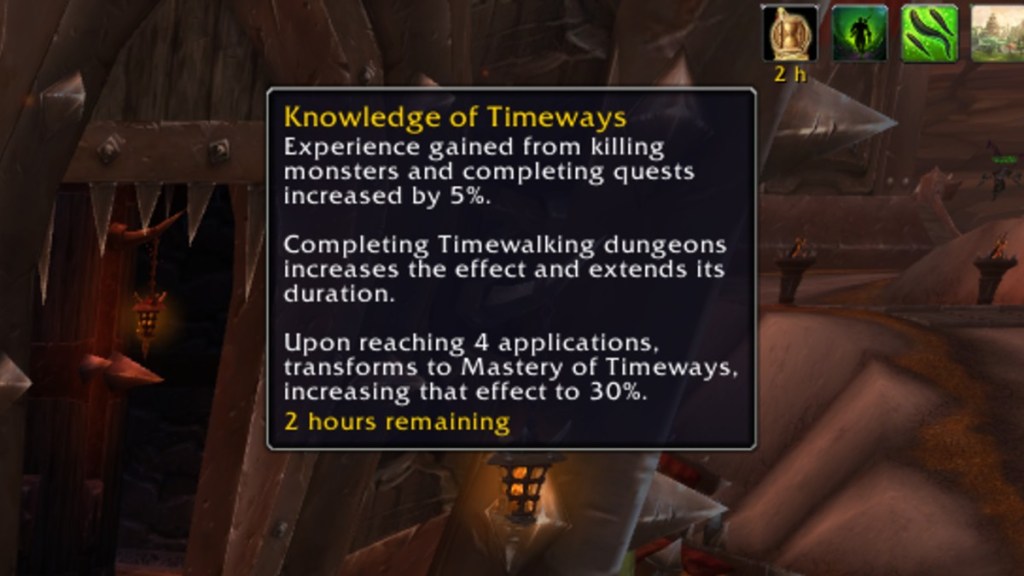 The Knowledge of Timeways buff in World of Warcraft