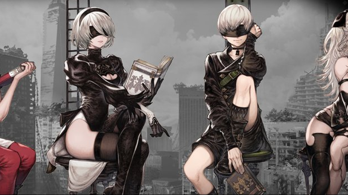 NieR: Automata Pop-Up Store Stars 2B, 9S, A2, Devola, and Popola