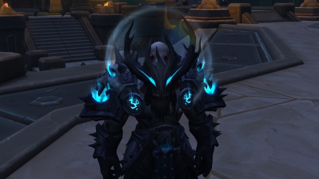 Oop'lajax on a player's head in World of Warcraft