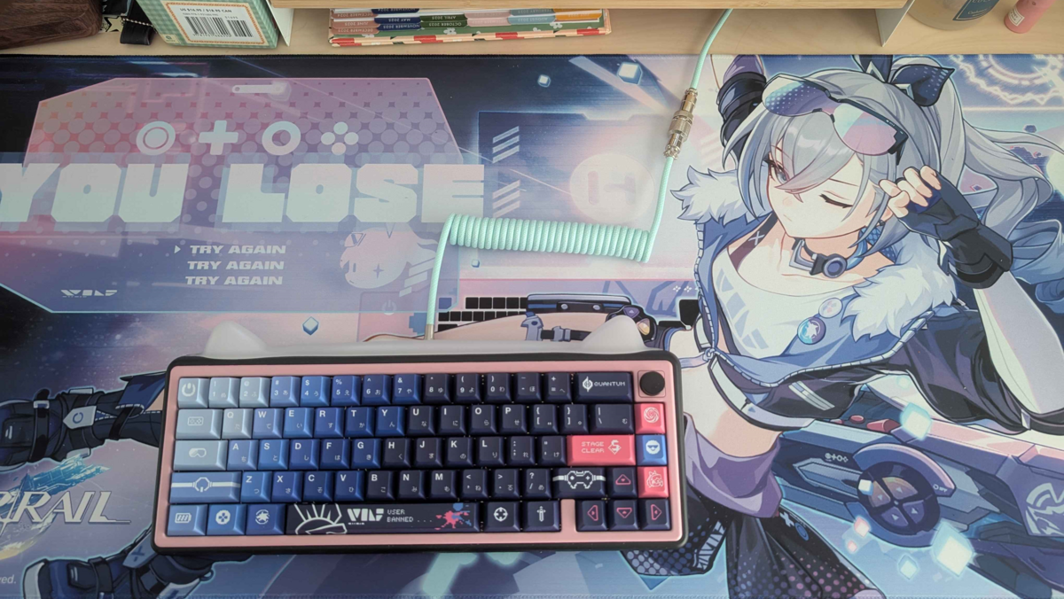 honkai star rail hyte silver wolf accessories keycap and desk mat bundle