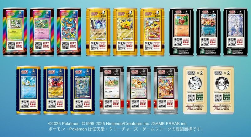 suntory boss coffee pokemon tcg designs