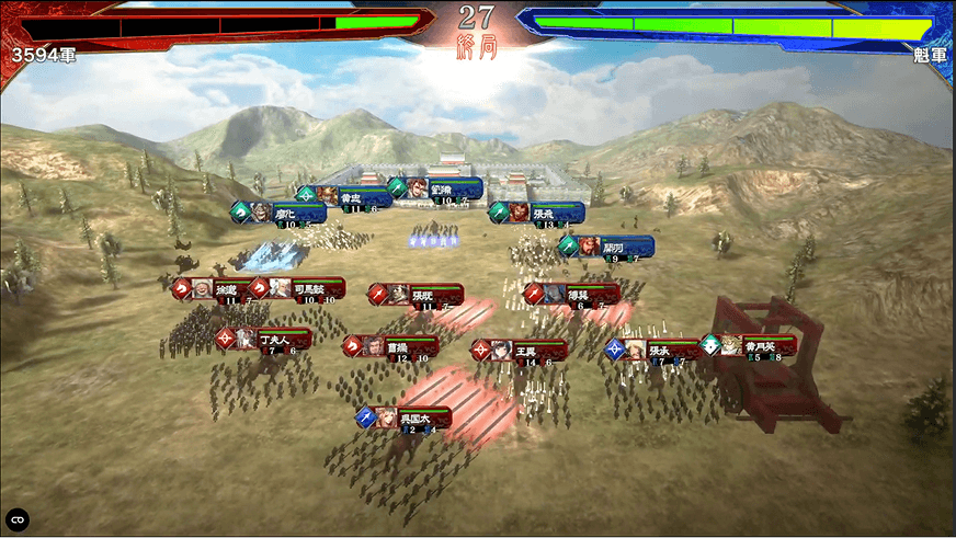 Kai Sangokushi Taisen - Battle of the Three Kingdoms - battle gameplay