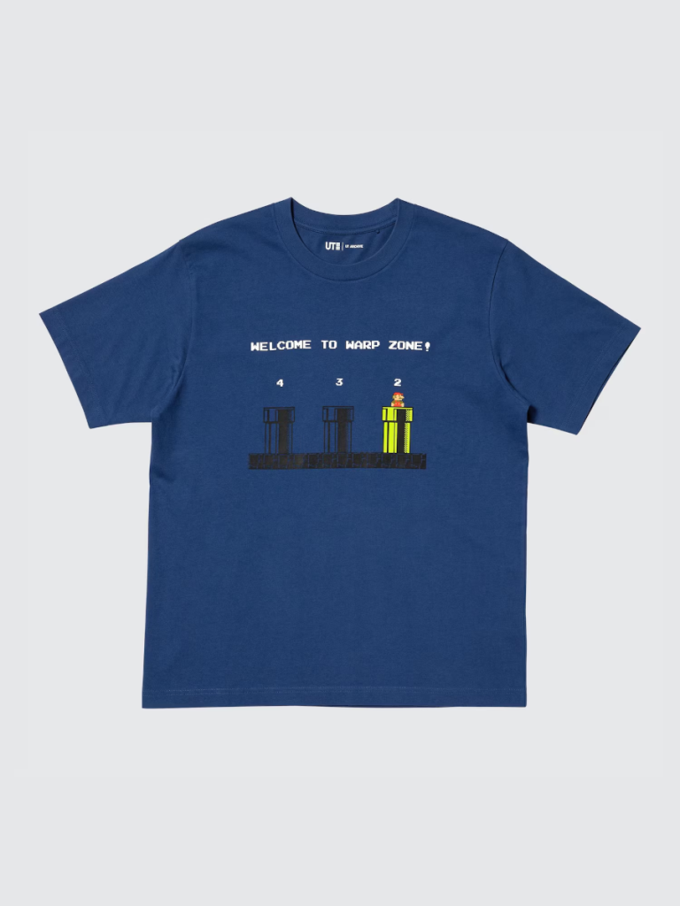 Super Mario Uniqlo UT Archive - Adults 2 - blue Warp Zone