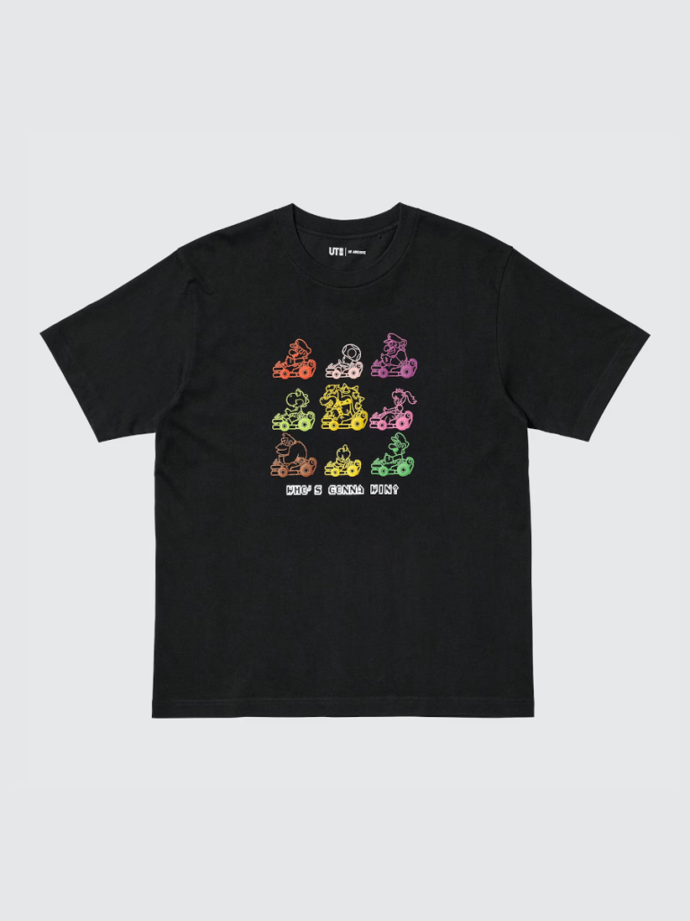 Super Mario Uniqlo UT Archive - Adults 4 - black Karts